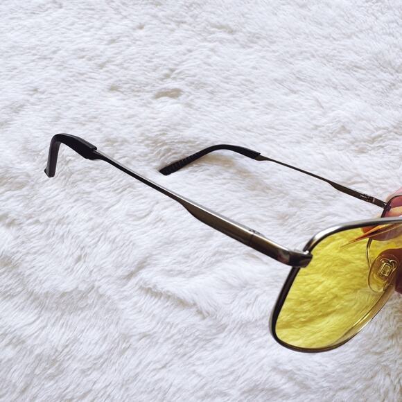 Orielle Clear Yellow w/ Silver Rim Aviator Sunglasses - Picture 11 of 15